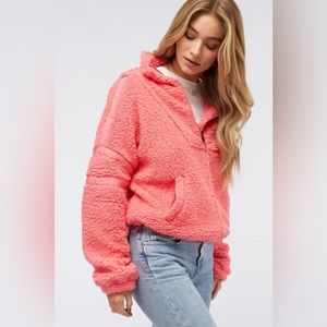 💫Long Sleeve Sherpa Zip Up Jacket